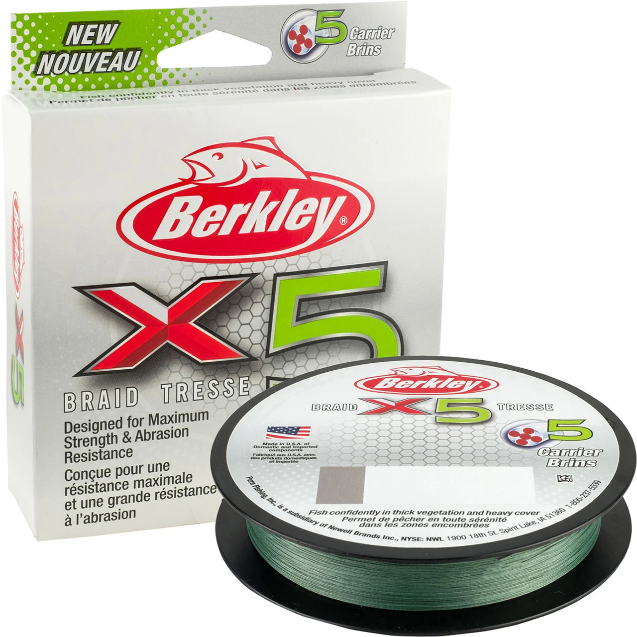 Berkley X5 Braided Line - Low-Vis Green 1 Berkley X5 Braided Line - Low-Vis Green
