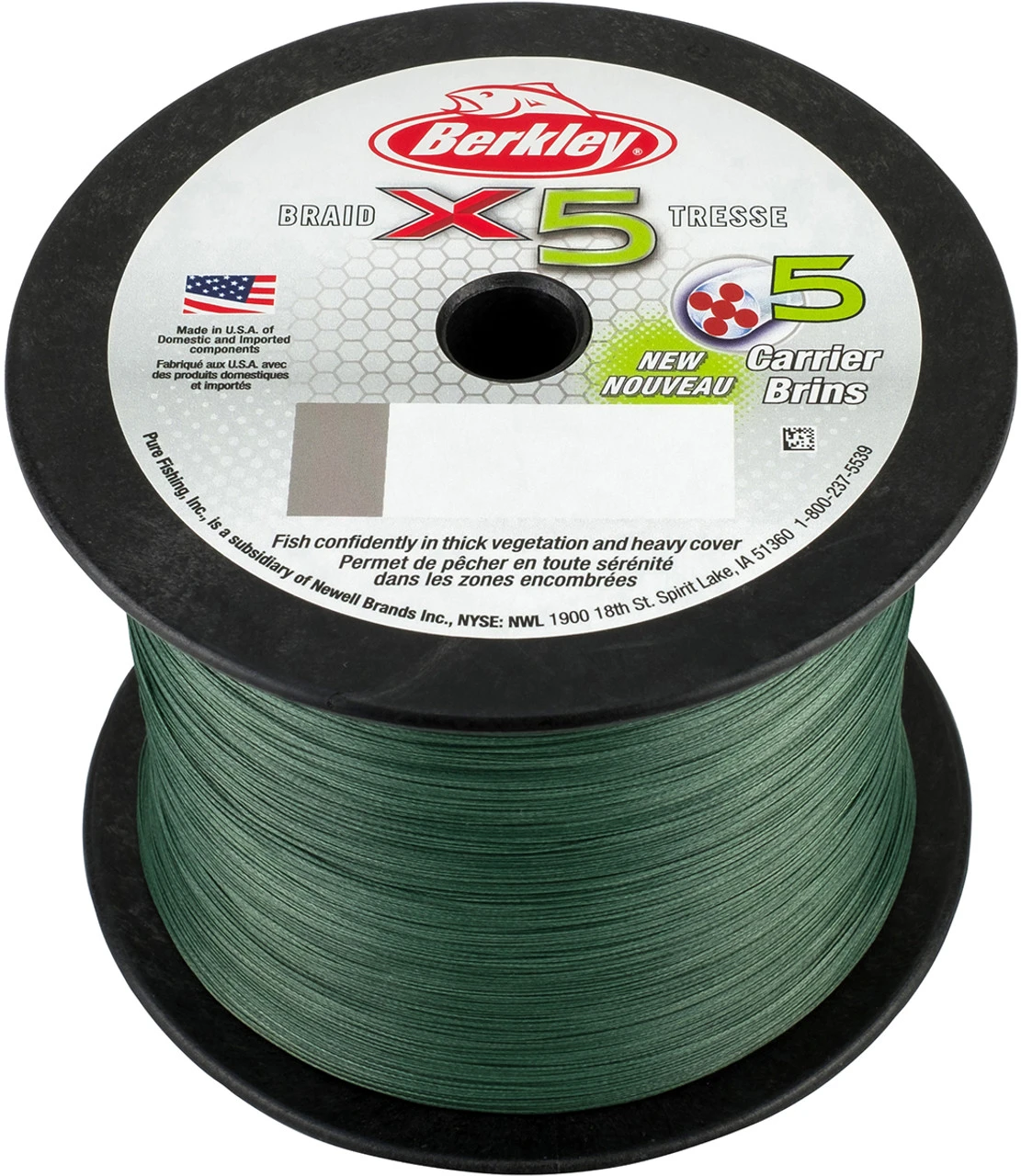 Berkley X5 Braided Line - Low-Vis Green 2 Berkley X5 Braided Line - Low-Vis Green - Image 2