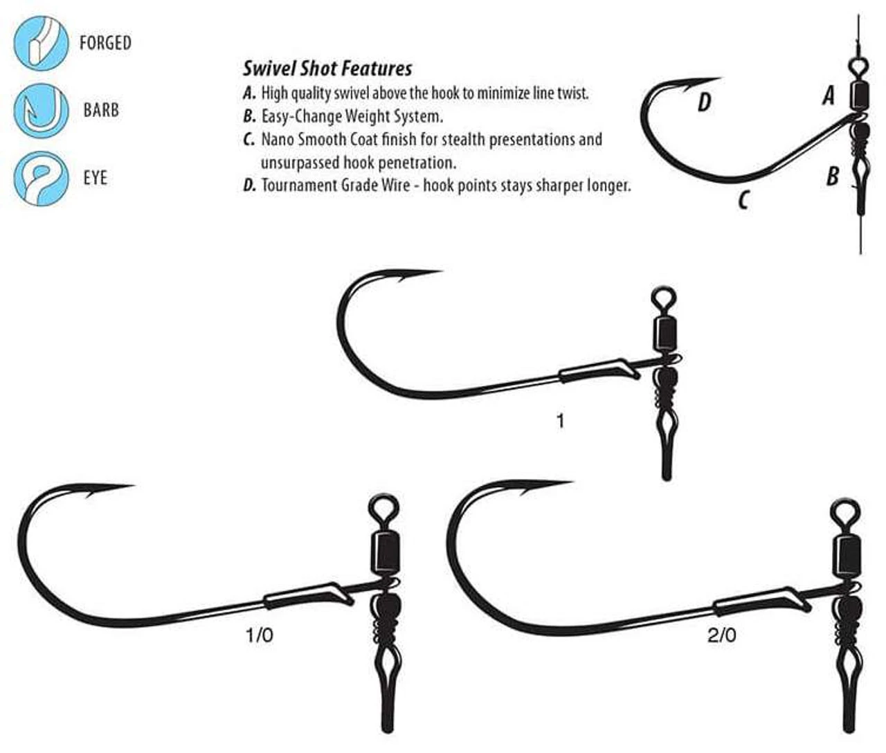 Gamakatsu G-Finesse Swivel Shot Worm Hook 2 Gamakatsu G-Finesse Swivel Shot Worm Hook - Image 2