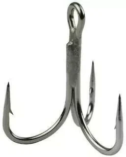 Mustad Jaw Lok Inline 3X Strong Treble Hooks