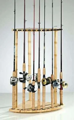 Organized Fishing PCR 12-Rod Pine Corner Rack